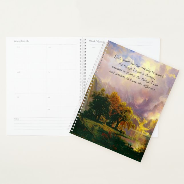 Rocky mountains serenity prayer planner (Display)