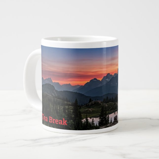 Rocky Mountains Sunset  Mug - Dual Language  (Front Left)