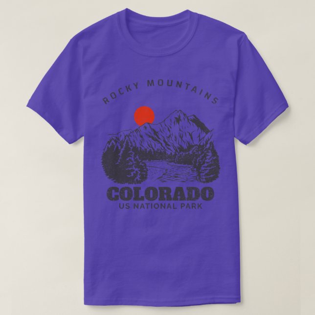 Rocky Mountains US National Park Colorado T-Shirt (Design Front)