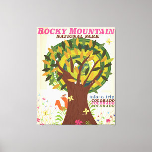 Rocky Mountains USA Vacation poster Canvas Print