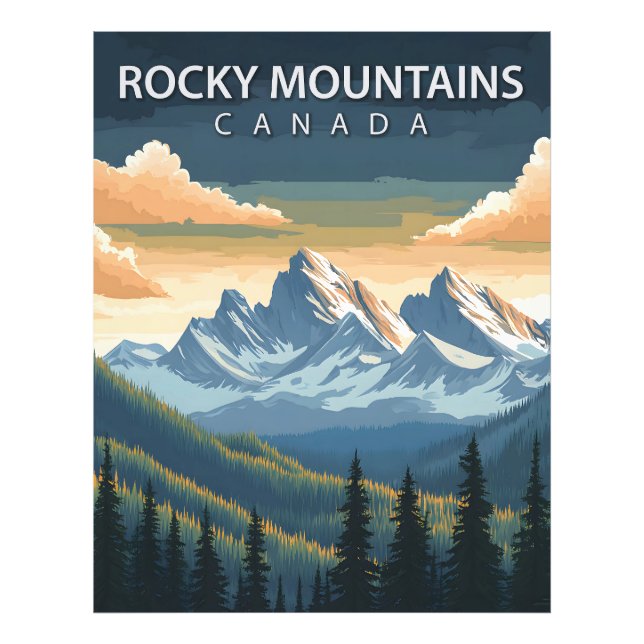 Rocky Mountains – Vintage Travel Poster of Canada’ (Front)