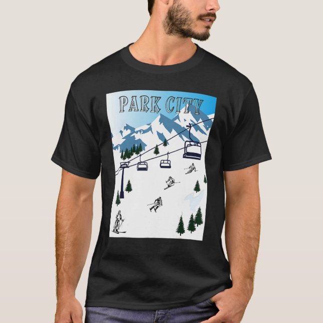 Rocky Mountains Winter Sports Ski Area Park City T-Shirt (Front)