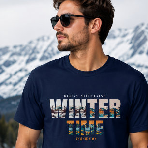Rocky Mountains Winter Time Colorado T-Shirt