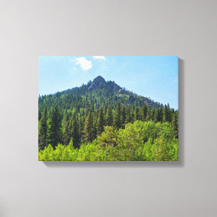 rocky mountaintop and woodlands at golden gate canvas print