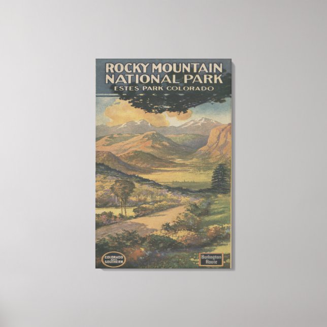 Rocky Mt. Nat'l Park Brochure # 1 Canvas Print (Front)