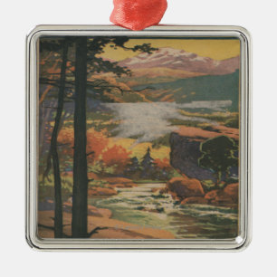 Rocky Mt. Nat'l Park Brochure # 2 Metal Tree Decoration