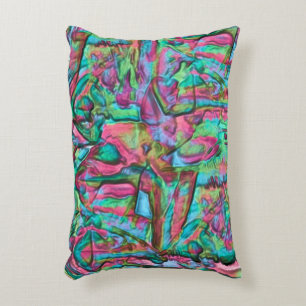 Rocky or rumpled coloured with softly silky shades decorative cushion