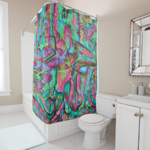 Rocky or rumpled coloured with softly silky shades shower curtain