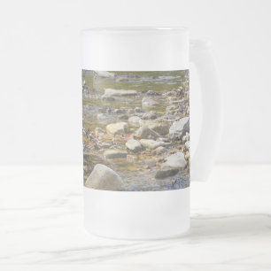 Rocky Path Frosted Glass Beer Mug