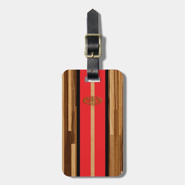 Rocky Point Hawaiian Engineered Faux Wood Luggage Tag (Front Vertical)