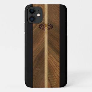 Rocky Point Hawaiian Faux Wood Surfboard iPhone 11 Case