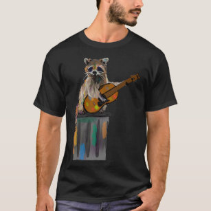 Rocky Racoon Guitar playing Racoon Beatles T-Shirt