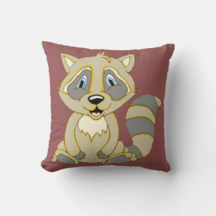 Rocky Racoon Square Pillow
