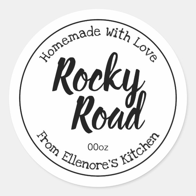 Rocky Road Classic Round Sticker (Front)