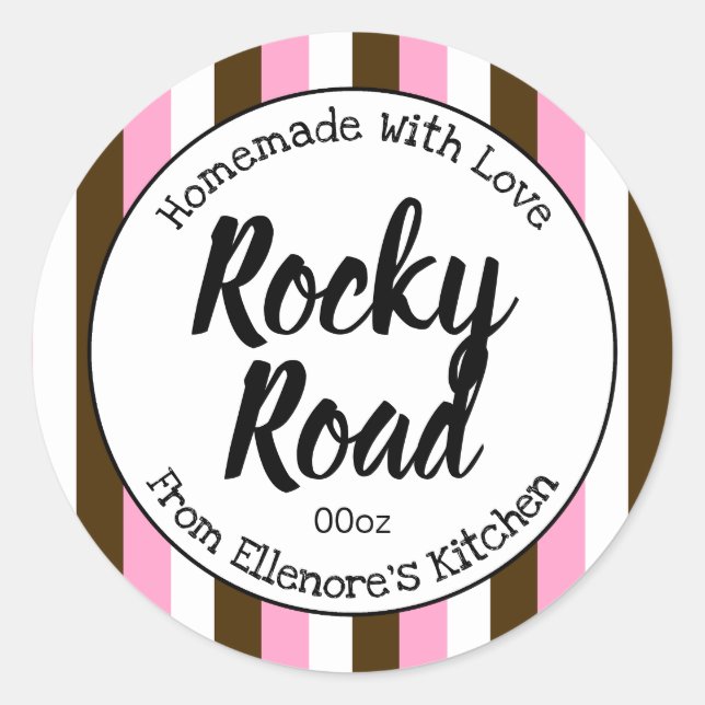 Rocky Road Classic Round Sticker (Front)