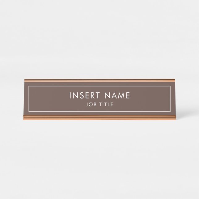 Rocky Road Modern Professional Desk Name Plate (Front)