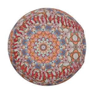 Rocky Roads Rustic Orange Vintage Kaleidoscope Baseball
