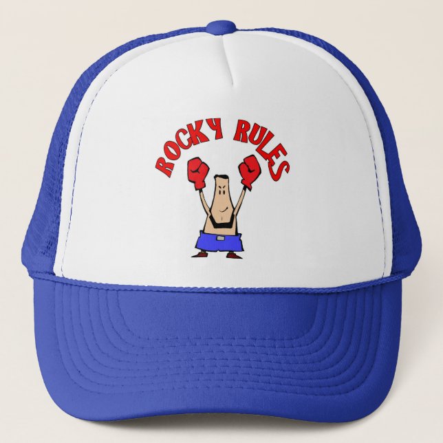 Rocky Rules Trucker Hat (Front)