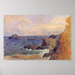 Rocky Sea Coast By Paul Gauguin (Best Quality) Poster