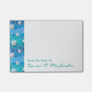Rocky Sea Pattern Add Your Name Post-it Notes