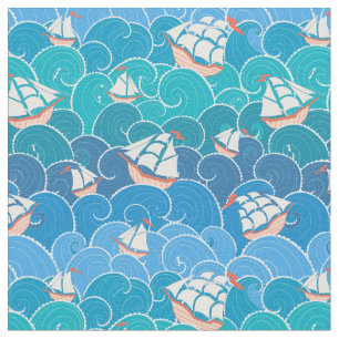 Rocky Sea Pattern Fabric