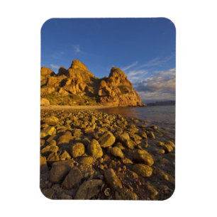 Rocky shoreline on Isla Carmen in the Gulf of Magnet