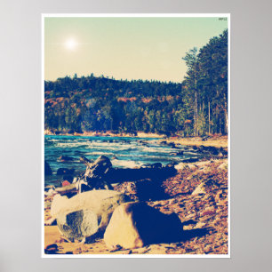 Rocky Shores of Lake Superior Poster