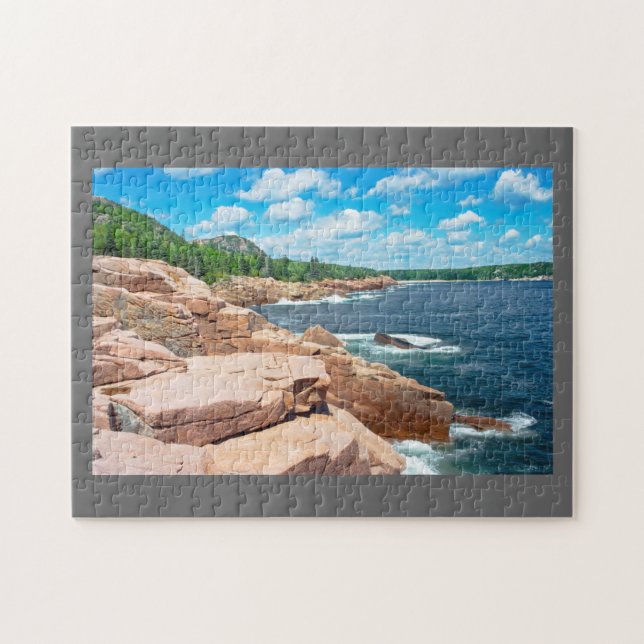 Rocky Summer Seascape Acadia National Park Maine Jigsaw Puzzle (Horizontal)