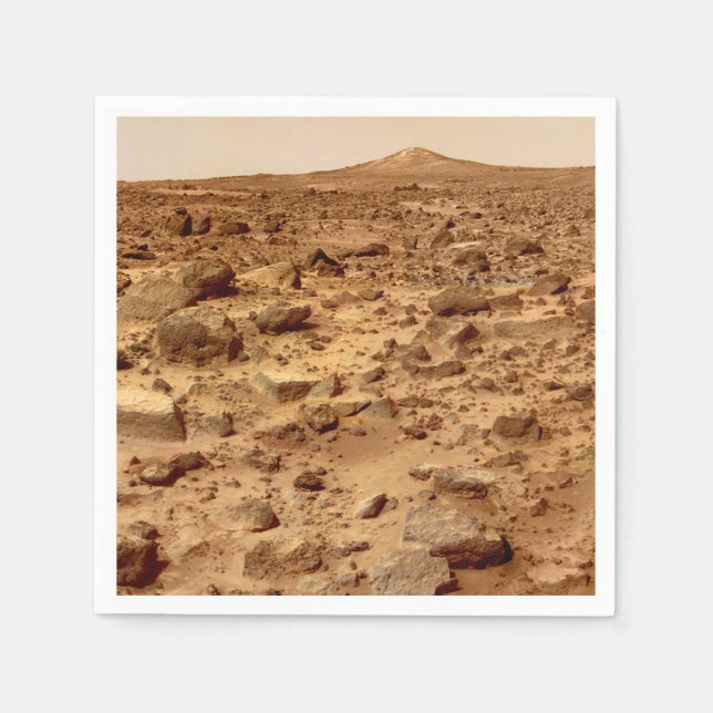 Rocky Surface of Planet Mars Napkin (Front)