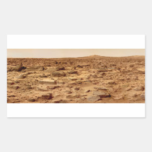 Rocky Surface of Planet Mars Rectangular Sticker