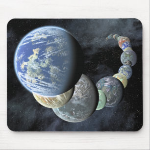 Rocky, terrestrial worlds mouse mat
