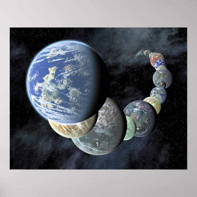 Rocky, terrestrial worlds poster (Front)