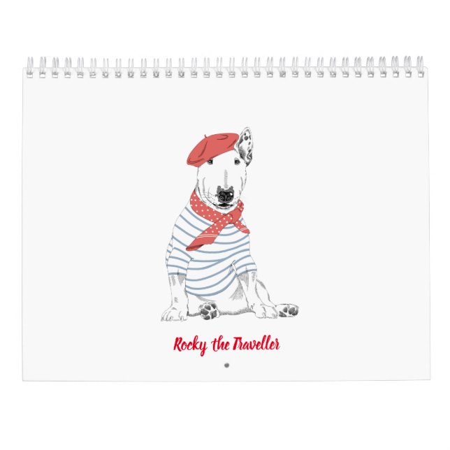 Rocky the Bull Terrier 2024 Costume Calendar  (Back)