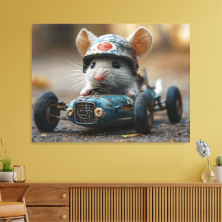 rocky the racer canvas print