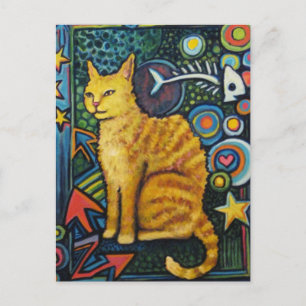Rocky, The Rock Star Cat Products Postcard