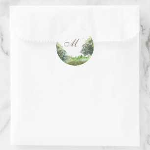 Rocky Tree Monogram Wedding Envelope Seals