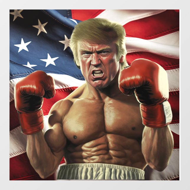 Rocky Trump: The People's Champion of Freedom Window Cling (Sheet)