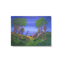 Rocky Valley Blue Sky Colourful Landscape