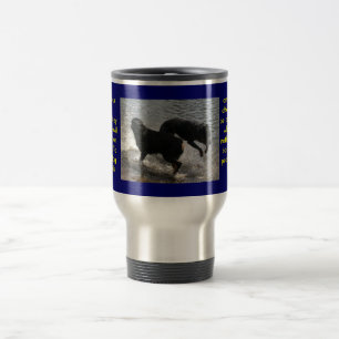 Rocky.Vern.WaterPlay, Dogs are our link to para... Travel Mug