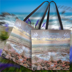 Rocky Waves 0742 Tote Bag