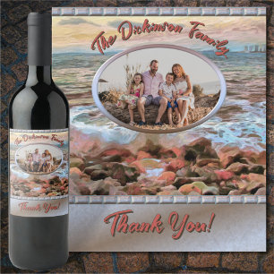 Rocky Waves Thank You 0742 Wine Label