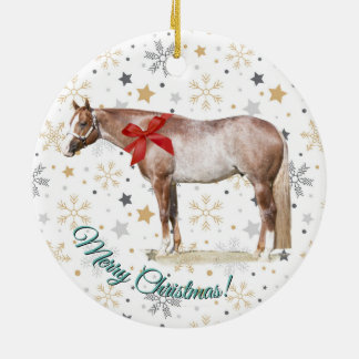 Rocky with Christmas Bow Ornament