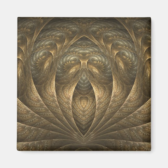 Rococo-A-Go-Go Gold Abstract Magnet (Front)
