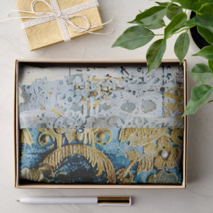 Rococo Blue Gold Italian Romantic Tissue Paper