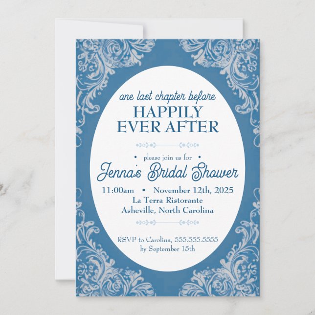 Rococo Bridal Shower Invitation | Vintage Baroque (Front)