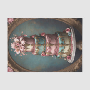 Rococo Cake 4 Tier Parisian Decoupage Paper