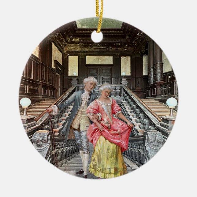 Rococo Ceramic Tree Decoration (Front)