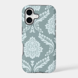 Rococo Damask Art I Duck Egg Blue+Teal