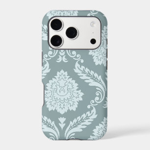 Rococo Damask Art I Duck Egg Blue+Teal