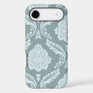 Rococo Damask Art I Duck Egg Blue+Teal